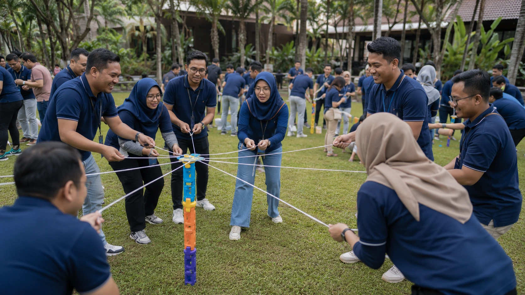 Employee gathering perusahaan dengan aktivitas kolaboratif yang meningkatkan employee engagement dan kekompakan tim