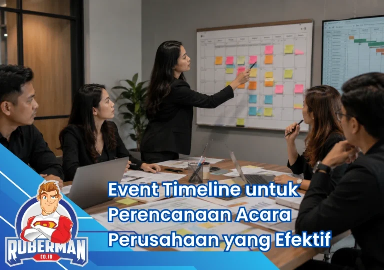 Event Timeline: Cara Menyusun Jadwal Acara Perusahaan Agar Tepat Waktu 9 Tim perusahaan menyusun event timeline menggunakan kalender proyek, Gantt chart, dan jadwal persiapan acara perusahaan.