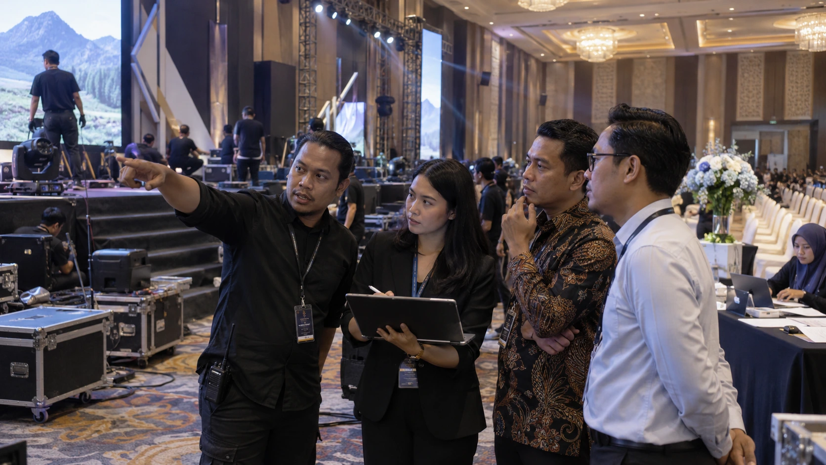 Event decision log untuk mendokumentasikan keputusan penting dalam acara perusahaan